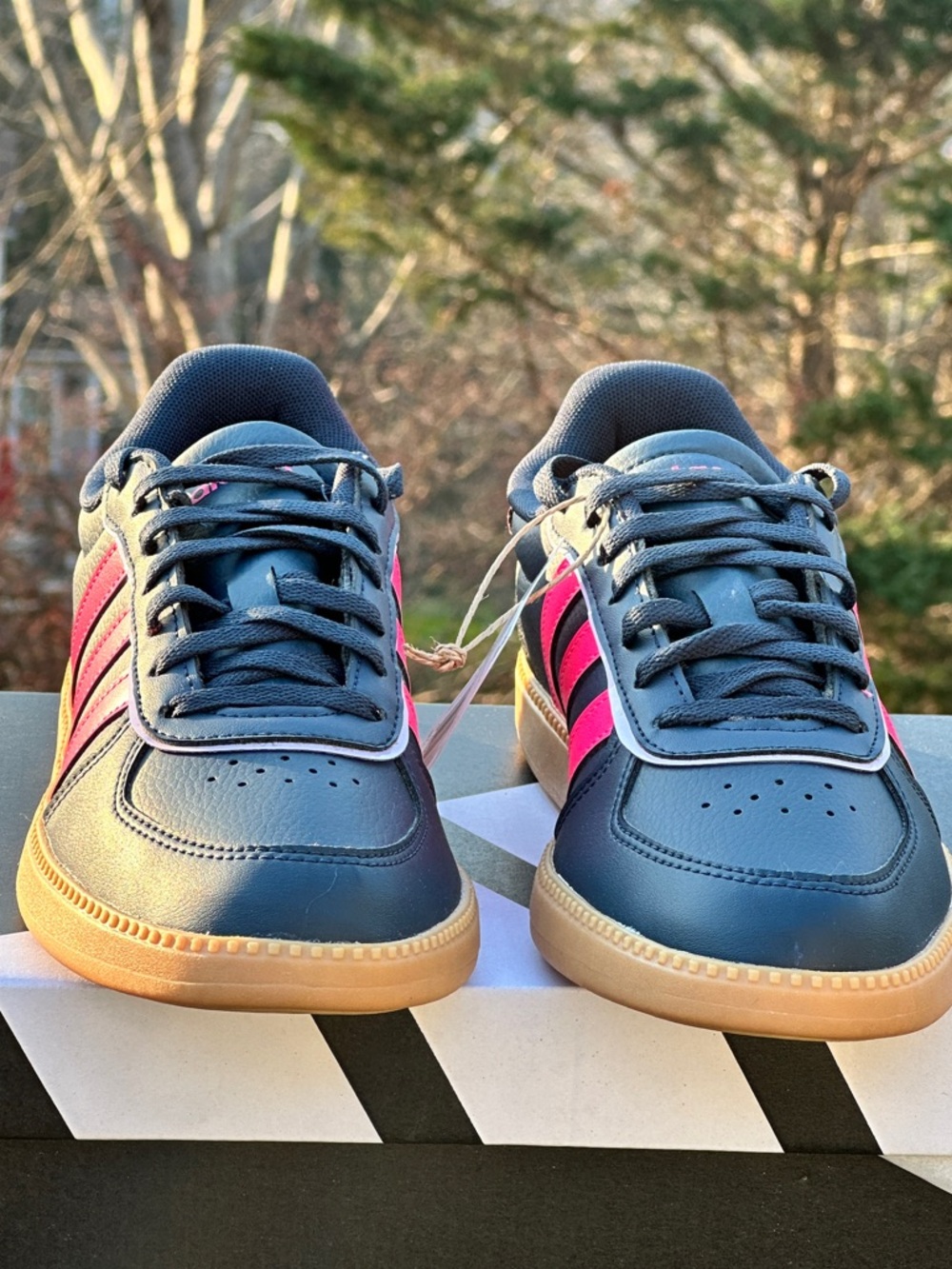 Adidas Breaknet Sleek Blue Pink Casual Sneaker fits Womens 6.5 | 7.5 | 8.5 NEW - Picture 3 of 12